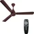 Gramstrong Republic Brown Colour Rechargable Ceiling Fan With Remote