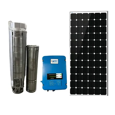 Amrut 5HP 50m Oil Filled Solar Submersible Pump With Controller & 545W Monocrystalline Solar Panel (1 Year Warranty)