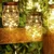 GIGAWATTS GW-507 50 LED Hanging Solar Mason Jar Light 300mAh Battery Fairy String Lamp for Garden Yard Lawn (Warm White)
