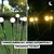 GIGAWATTS GW-503 5 in 1 Solar Lights 8 LED Firefly Lamp with 5.5V Panel & Remote 1200mAh Battery for Outdoor(Warm White)