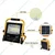 Gramstrong Solar Rechargeable Portable Waterproof Floodlight of 50W LED with 2 Charging Modes for Garden and Outdoor Use