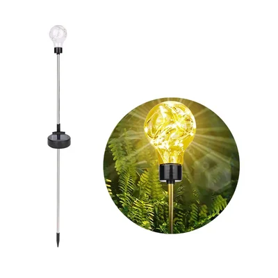 GIGAWATTS GW-907 Solar Outdoor Ball Lamp 20 LED Lightbulb Stake Lantern with 2V Panel 600 mAh Battery for Garden Yard,