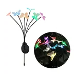 GIGAWATTS GW-910 8 LED Solar Butterfly String Light with 2V Panel 600mAh Battery for Lawn, Garden, Yard, Patio