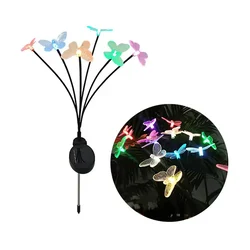 GIGAWATTS GW-910 8 LED Solar Butterfly String Light with 2V Panel 600mAh Battery for Lawn, Garden, Yard, Patio
