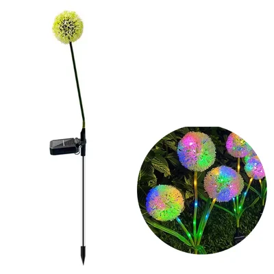 GIGAWATTS GW-920 15 LED Solar Dandelion Flower Lights with 600mAh Battery 2V Panel Lamp for Garden, Pathway, Backyard 