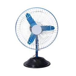 Gramstrong 12V DC-Powered Portable Table Fan with 9-Inch Blades for Home, Office, Outdoor & Camping Cooling Needs