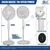 GIGAWATTS HYD-SF818 20W Solar Pedestal Fan Portable and Quiet with High Power Air Delivery 8000mAh Battery (White, 16inch)