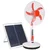 Gigawatts HYD-SF916A 20W Solar Powered Pedestal Fan 16” Portable and Quiet with High Power Air Delivery (White & Red)