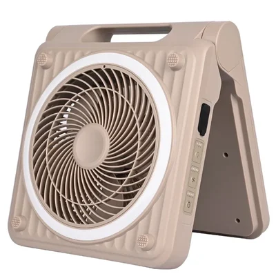 Giga Watts HGN1120 Portable LED Solar Fan with Panel 1000 mAh Rechargeable Battery for Outdoor, Indoor, Camping & Garage