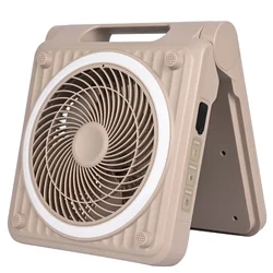 Giga Watts HGN1120 Portable LED Solar Fan with Panel 1000 mAh Rechargeable Battery for Outdoor, Indoor, Camping & Garage