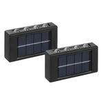 Premium Quality Solar Decorative Wall Light, With Waterproof 4 LED Up & Down Outdoor & Indoor Light (Pack Of 2)
