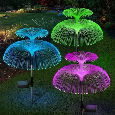 GIGAWATTS GW-905 Solar Jellyfish Garden Light 2V Panel 600mAh BIS Approved Waterproof Lamp with for Backyards & Pathways 