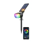 GIGAWATTS GW-223RGB Solar 10 LED RGB Spotlight with 1.5W Panel 1500mAh Li-ion Battery for Driveway, Pathway & Outdoor