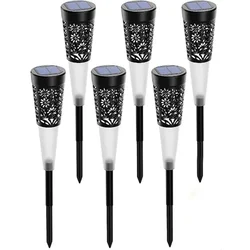 GIGAWATTS Outdoor Solar Pathway Aluminium Lights with Ground Lamps for Walkway, Driveway, Patio & Courtyard (Pack of 6)