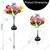 GIGAWATTS GW-914 Solar LED Rose Garden Light with 2V Panel 600mAh Battery 7 Flower Lamp for Outdoor, Lawn & Pathway