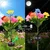 GIGAWATTS GW-914 Solar LED Rose Garden Light with 2V Panel 600mAh Battery 7 Flower Lamp for Outdoor, Lawn & Pathway