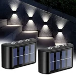 Premium Quality Solar Decorative Wall Light, With Waterproof 3 LED Up & Down Outdoor & Indoor Light (Pack Of 2)