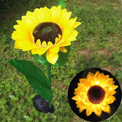 GIGAWATTS GW-917 10 LED Solar Sunflower Light 600mAh Battery BIS Approved with 2V Panel for Garden, Pathway, Outdoor