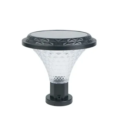 Gramstrong Round 12 Inch Pillar Waterproof Multicolor LED Solar Light for Gate Pillar with 3 Lighting Mode (Pack of 1)