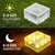 GIGAWATTS GW-509 Solar Glass Brick Light with 2V Panel 300mAh Ni-MH Battery Ice Cube Lamp for Outdoor & Yard (Warm White)