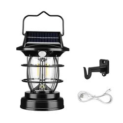 Solar Rechargeable Waterproof Camping Lantern of 2400 mAh Battery for Outdoor