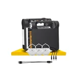 Gramstrong High Quality Rechargeable Emergency Light Kit with 3.5 watt Attached Solar Panel, 3 pcs 2 watt Bulb, 1 pc 2-in 1 Cable