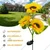 GIGAWATTS GW-918 30 LED 3 Sunflower Solar Light 600mAh Battery BIS Approved with 2V Panel for Garden, Pathway & Outdoor