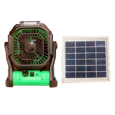 Gramstrong Solar Rechargeable 9w Cyclone Portable Fan with Solar Panel and 6 Month Warranty for Travel and Camping Usage