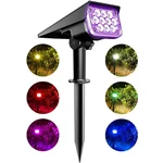 GIGAWATTS GW-704 Solar Light RGB LED Landscape Spotlight with 5.5V/2W Panel 3.7V/2000mAh Lithium Battery for Outdoor Usage