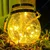 GIGAWATTS GW-506 Solar Light 2V Panel 30 LED Hanging Lantern IP65 Crackle Glass Globe Jar Lamp for Garden (Warm White)