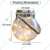 GIGAWATTS GW-506 Solar Light 2V Panel 30 LED Hanging Lantern IP65 Crackle Glass Globe Jar Lamp for Garden (Warm White)
