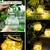 GIGAWATTS GW-506 Solar Light 2V Panel 30 LED Hanging Lantern IP65 Crackle Glass Globe Jar Lamp for Garden (Warm White)