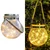 GIGAWATTS GW-506 Solar Light 2V Panel 30 LED Hanging Lantern IP65 Crackle Glass Globe Jar Lamp for Garden (Warm White)
