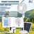 GIGAWATTS HYD-SF9956 20W Solar Pedestal Fan 16” Portable with 8000mAh Battery High Power Air Delivery (White & Blue)