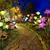 GIGAWATTS GW-923 Solar Rose Lights 2V Panel Outdoor 5 LED 5 Flower Garden Stake Lamp for Patio, Yard, Pathway Decoration