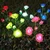 GIGAWATTS GW-923 Solar Rose Lights 2V Panel Outdoor 5 LED 5 Flower Garden Stake Lamp for Patio, Yard, Pathway Decoration