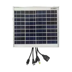 Gramstrong 10W 12V Solar Mobile Charging Kit with Solar Panel For Home, Office, Outdoor & Camping