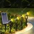 GIGAWATTS GW-163-04 4 LED Solar Spotlight 600mAh Battery with 6V Panel & Remote for Driveway, Pathway (4 Pcs, Warm White)