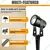GIGAWATTS GW-163-04 4 LED Solar Spotlight 600mAh Battery with 6V Panel & Remote for Driveway, Pathway (4 Pcs, Warm White)
