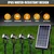 GIGAWATTS GW-163-04 4 LED Solar Spotlight 600mAh Battery with 6V Panel & Remote for Driveway, Pathway (4 Pcs, Warm White)