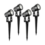 GIGAWATTS GW-163-04 4 LED Solar Spotlight 600mAh Battery with 6V Panel & Remote for Driveway, Pathway (4 Pcs, Warm White)