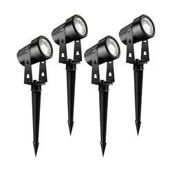 GIGAWATTS GW-163-04 4 LED Solar Spotlight 600mAh Battery with 6V Panel & Remote for Driveway, Pathway (4 Pcs, Warm White)