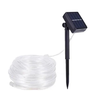 GIGAWATTS GW-502-100 12m Solar Strip Lights 100 LED 800mAh Ni-MH Battery & 2V Panel for Garden Balcony (Warm White)