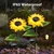 GIGAWATTS Sunflower Solar Garden LED Lights Outdoor for Home, Lawn, Pathway, Yard, Porch, Patio, Decoration (Pack of 2)