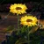 GIGAWATTS Sunflower Solar Garden LED Lights Outdoor for Home, Lawn, Pathway, Yard, Porch, Patio, Decoration (Pack of 2)