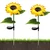 GIGAWATTS Sunflower Solar Garden LED Lights Outdoor for Home, Lawn, Pathway, Yard, Porch, Patio, Decoration (Pack of 2)