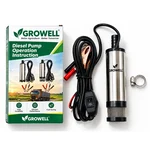 Growell 12V, 100W Portable Diesel Transfer Pump 15L/Min Flow Rate 4M Lift for Agricultural Use