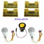 Zatka Machine Accessories - 4 pcs Warning Plate, 2 pcs Led Bulbs and Siren 