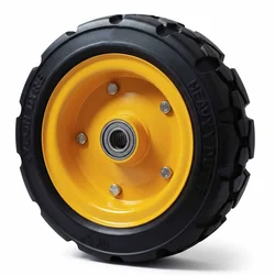 Heavy Duty 300 x 88 MM / 12 x 3.5 Inch High Quality Solid Rubber Wheel Without Ball Bearing(Capacity-300 Kg)