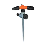 Spanco SP-1020 3-Arm Sprinkler with Metal Spike 360 Degree Rotation Nozzle for Garden Lawn Watering Sprayer Irrigation